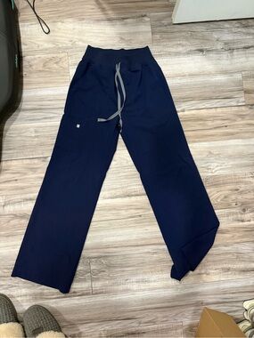 Figs small Tall high waisted Women's Navy Blue Drawstring Scrub Pants
